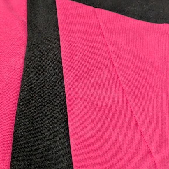 The Giving Movement Wide Colorbloock 31.5" Organic Fleece Jogger Fuschia Pink - Picture 7 of 7